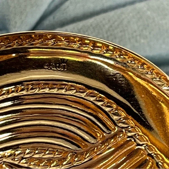 Vintage Avon Goldplated "Moroccan Weave" Extra Wide Gold Cuff Bracelet - Picture 6 of 10